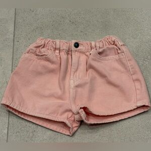 ZARA Light Pink Girls Denim Shorts 4-5